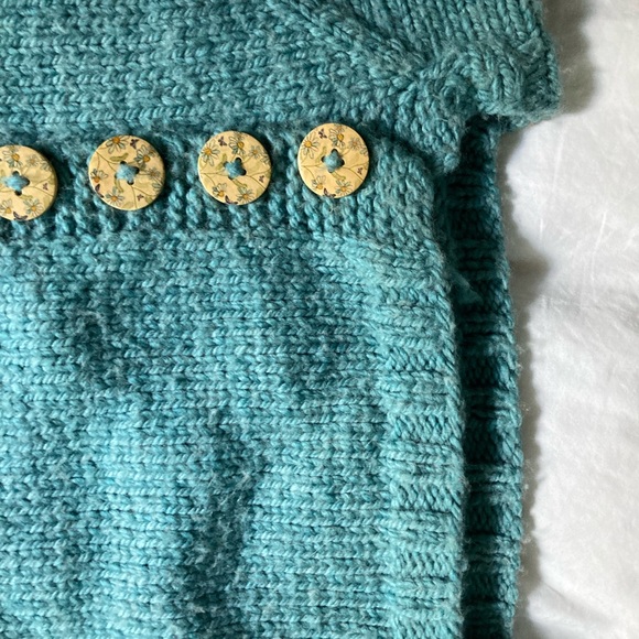 Hand knit sweater, ‘buttony sweater by Katie Marcus’ - Picture 2 of 6